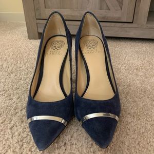 New! Vince Camino Blue Suede Pumps